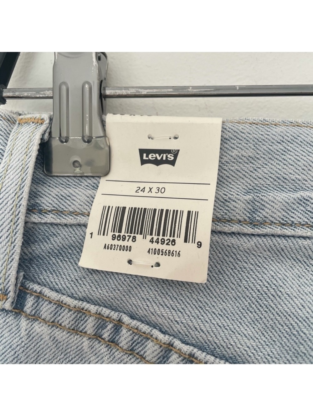 New LEVI’S Light Wash Patchwork Straight Leg Jeans - Picture 10 of 11